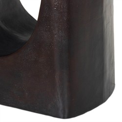 Amato Modern Classic Antique Rust Aluminum Oval Outdoor Dining Table - 72"|