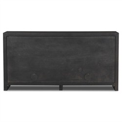 Marcella Modern Classic Distressed Iron Brown Oak Sideboard|