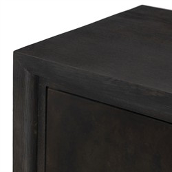 Marcella Modern Classic Distressed Iron Brown Oak Sideboard|