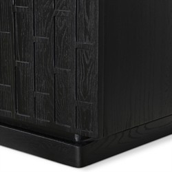 Asbury Rustic Lodge Black Oak Media Console - 72"|