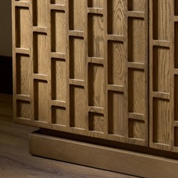 Asbury Rustic Lodge Light Washed Oak Media Console - 72"|