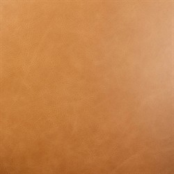 Samuel French Country Tan Leather Brown Wood Swivel Arm Chair|