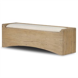 Balon Modern Classic Cream Boucle Performance Storage Bench|