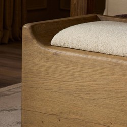 Balon Modern Classic Cream Boucle Performance Storage Bench|