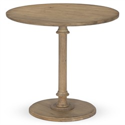 Duke Updated Traditional Light Reclaimed Wood Round Bistro Table - 33"|