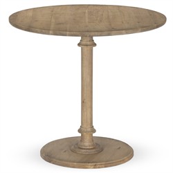Duke Updated Traditional Light Reclaimed Wood Round Bistro Table - 33"|