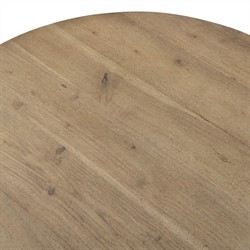 Duke Updated Traditional Light Reclaimed Wood Round Bistro Table - 33"|