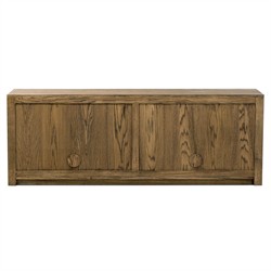 Bedford Rustic Lodge Natural Oak Media Console - 78"|
