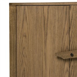 Bedford Rustic Lodge Natural Oak Media Console - 78"|