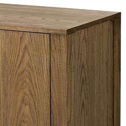 Bedford Rustic Lodge Natural Oak Media Console - 78"|
