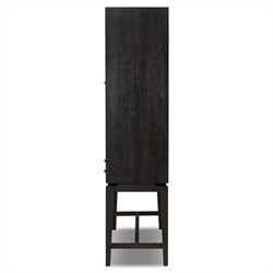 Lalaine Rustic Lodge Black Oak Display Case|