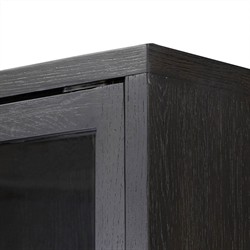 Lalaine Rustic Lodge Black Oak Display Case|