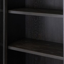 Lalaine Rustic Lodge Black Oak Display Case|