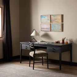 Lalaine Modern Classic Black Oak Desk|
