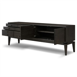 Lalaine Modern Classic Black Oak Media Console - 84"|