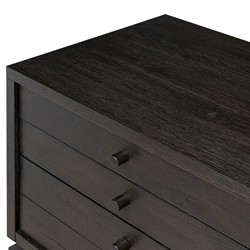 Lalaine Modern Classic Black Oak Media Console - 84"|