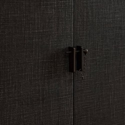 Berlin Modern Classic Black Painted Linen Cabinet|