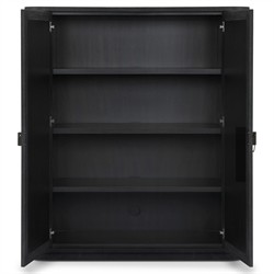Berlin Modern Classic Black Painted Linen Cabinet|