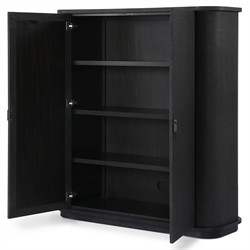Berlin Modern Classic Black Painted Linen Cabinet|