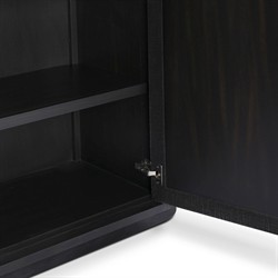 Berlin Modern Classic Black Painted Linen Cabinet|