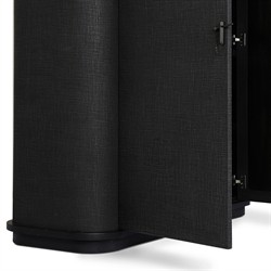 Berlin Modern Classic Black Painted Linen Cabinet|