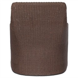 Heather Coastal Beach Brown Woven Outdoor Lounge Chair|