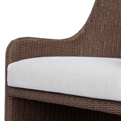 Heather Coastal Beach Brown Woven Outdoor Lounge Chair|