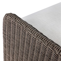 Heather Coastal Beach Vintage Taupe Woven Outdoor Lounge Chair|