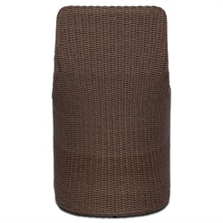 Heather Coastal Beach Brown Woven Outdoor Dining Chair|