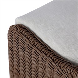 Heather Coastal Beach Brown Woven Outdoor Dining Chair|