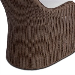 Heather Coastal Beach Brown Woven Outdoor Dining Chair|
