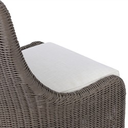 Heather Coastal Beach Vintage Taupe Woven Outdoor Dining Chair|