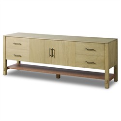 Blake Modern Classic Light Wash Wood Media Console - 80"|