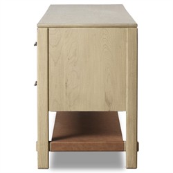 Blake Modern Classic Light Wash Wood Media Console - 80"|