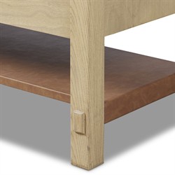 Blake Modern Classic Light Wash Wood Media Console - 80"|