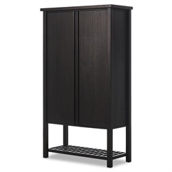 Dalton Rustic Lodge Smoked Black Oak Cabinet|
