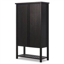 Dalton Rustic Lodge Smoked Black Oak Cabinet|