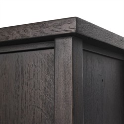 Dalton Rustic Lodge Smoked Black Oak Cabinet|