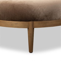 Demi Altair Mushroom Velvet Chaise|