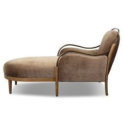 Demi Altair Mushroom Velvet Chaise|