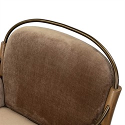 Demi Altair Mushroom Velvet Chaise|