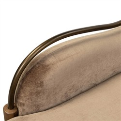 Demi Altair Mushroom Velvet Chaise|