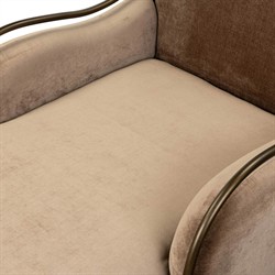 Demi Altair Mushroom Velvet Chaise|