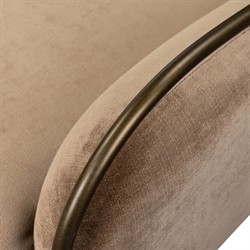 Demi Altair Mushroom Velvet Chaise|