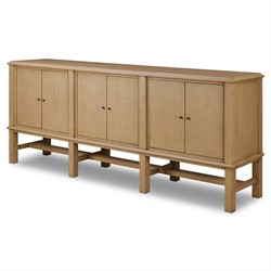 Fairview Coastal Beach Light Wash Oak Media Console - 92"|