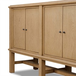 Fairview Coastal Beach Light Wash Oak Media Console - 92"|