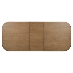 Bonnie Rustic Lodge Brown Oak Extendable Dining Table - 78-98"|