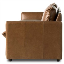 Kosa Modern Classic Brown Leather 3 Piece Reclining Sectional - 127"|