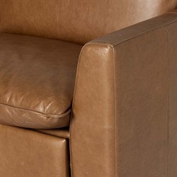 Kosa Modern Classic Brown Leather Reclining Corner Sectional - 117"|