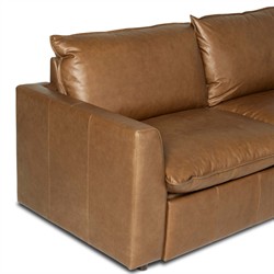 Kosa Modern Classic Brown Leather Reclining Corner Sectional - 117"|